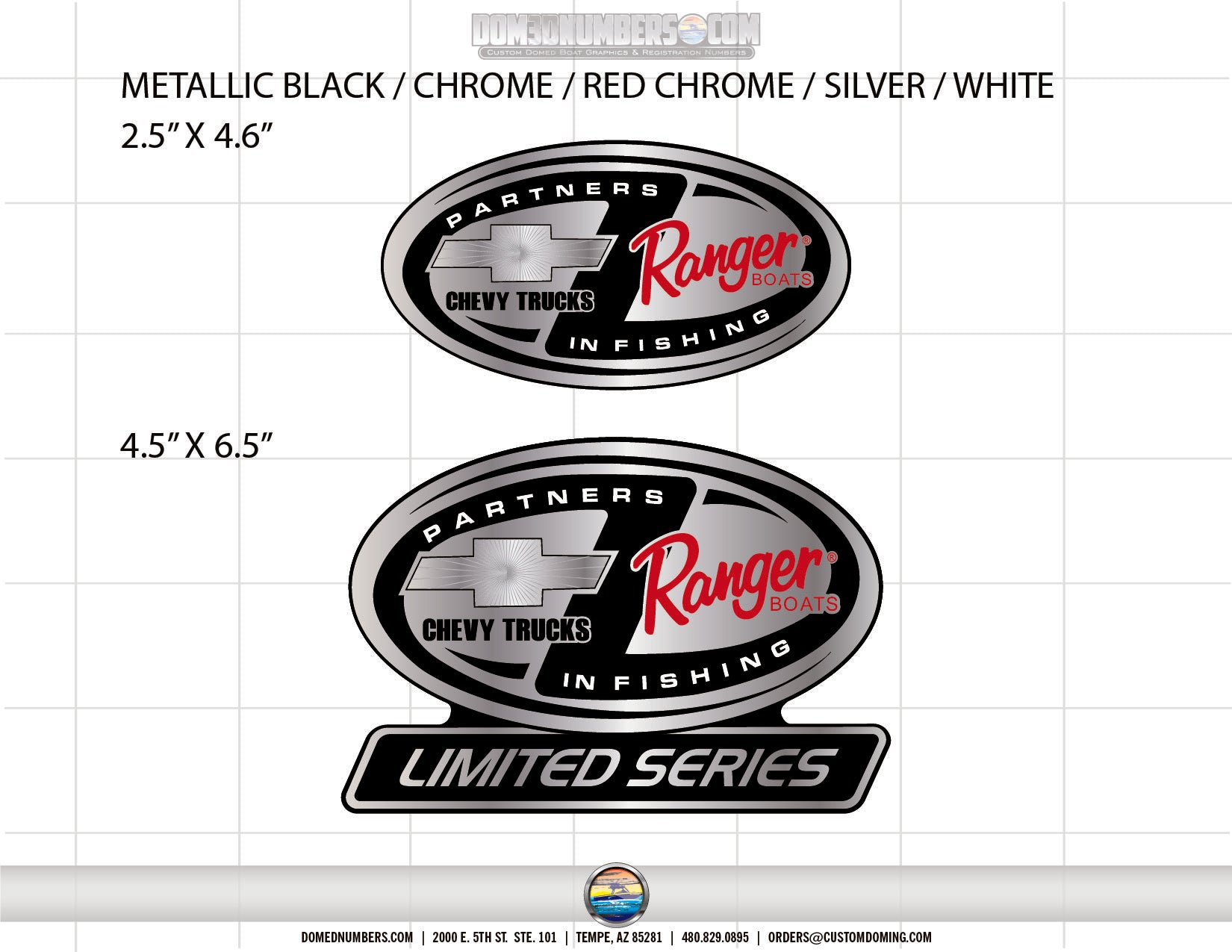 Ranger Chevy Domed Decal Set