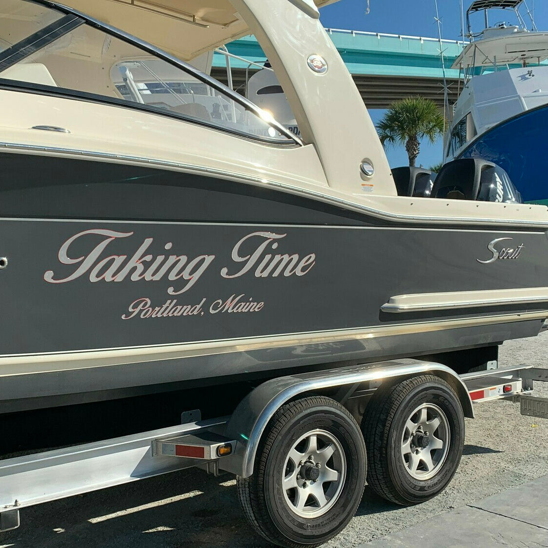 Scout Boats Domed Boat Name Chrome