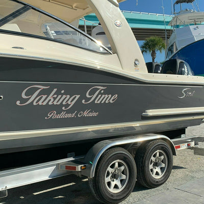 Scout Boats Domed Boat Name Chrome