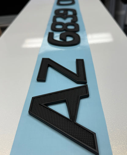 Supra 3D Emblem Registration Textured Surface with Raised Outline
