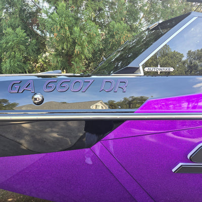 Supra Boats 3D Emblem with Domed Overlay registration by Domed Numbers