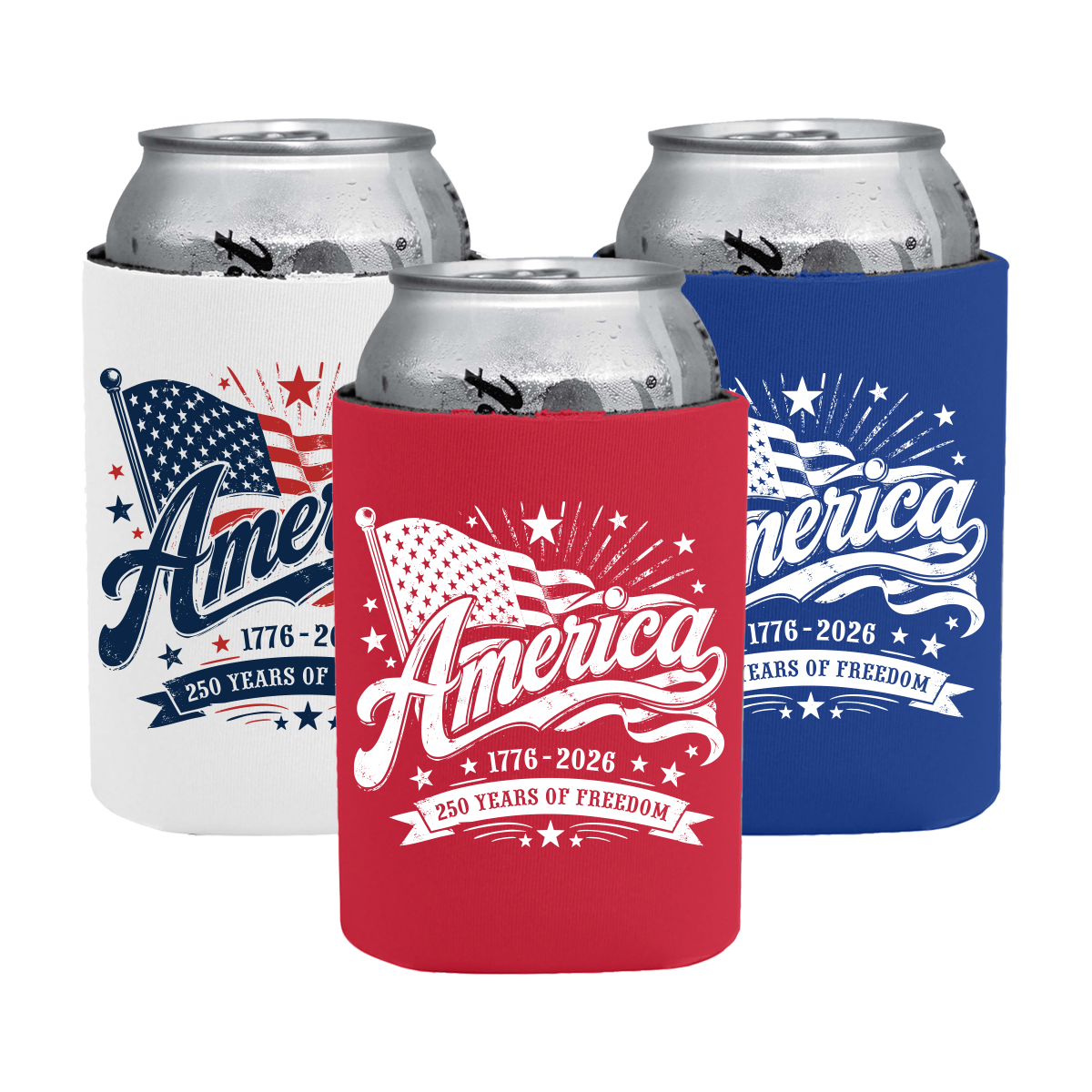 America Script Can Cooler 3-Pack