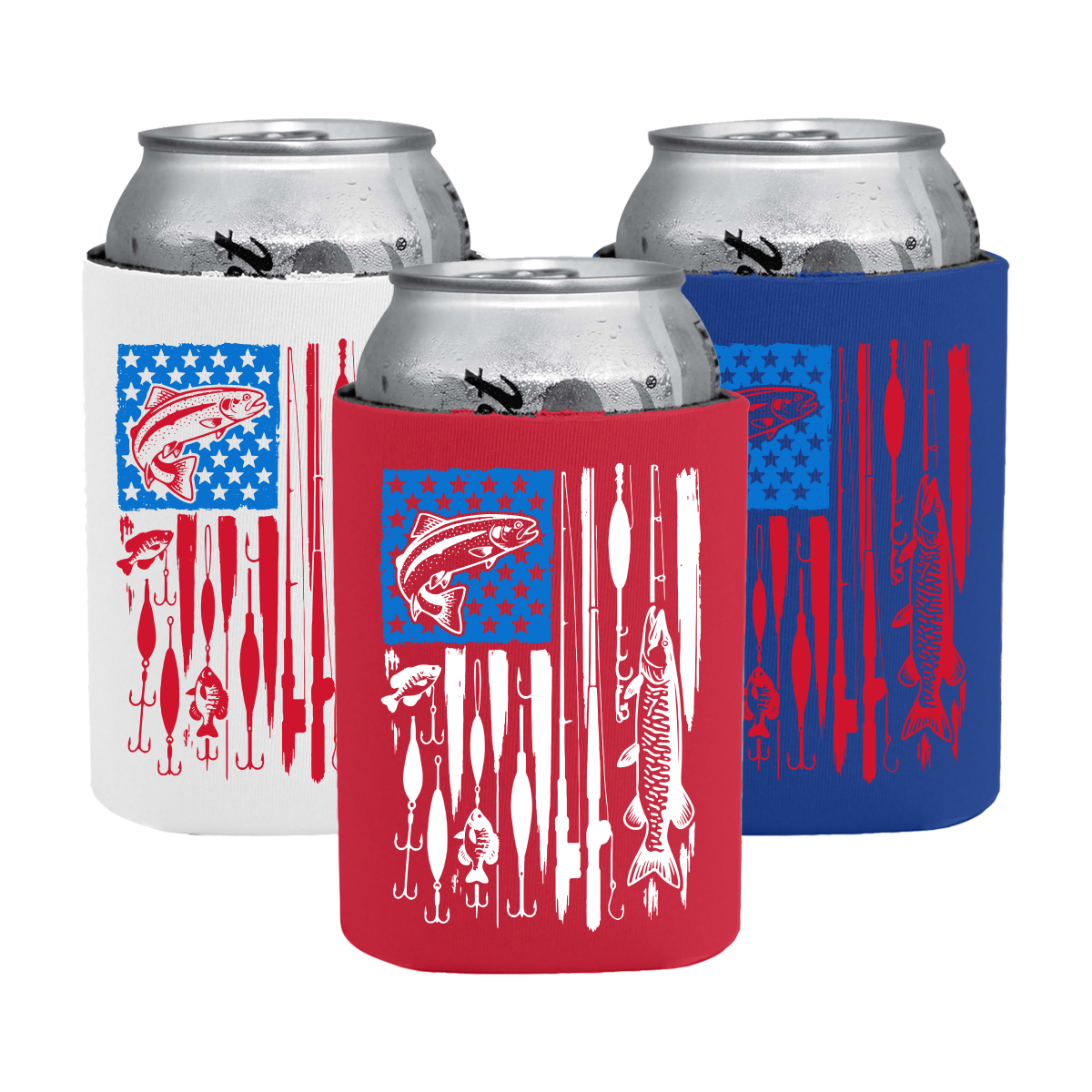 Fish Flag Can Cooler 3-Pack