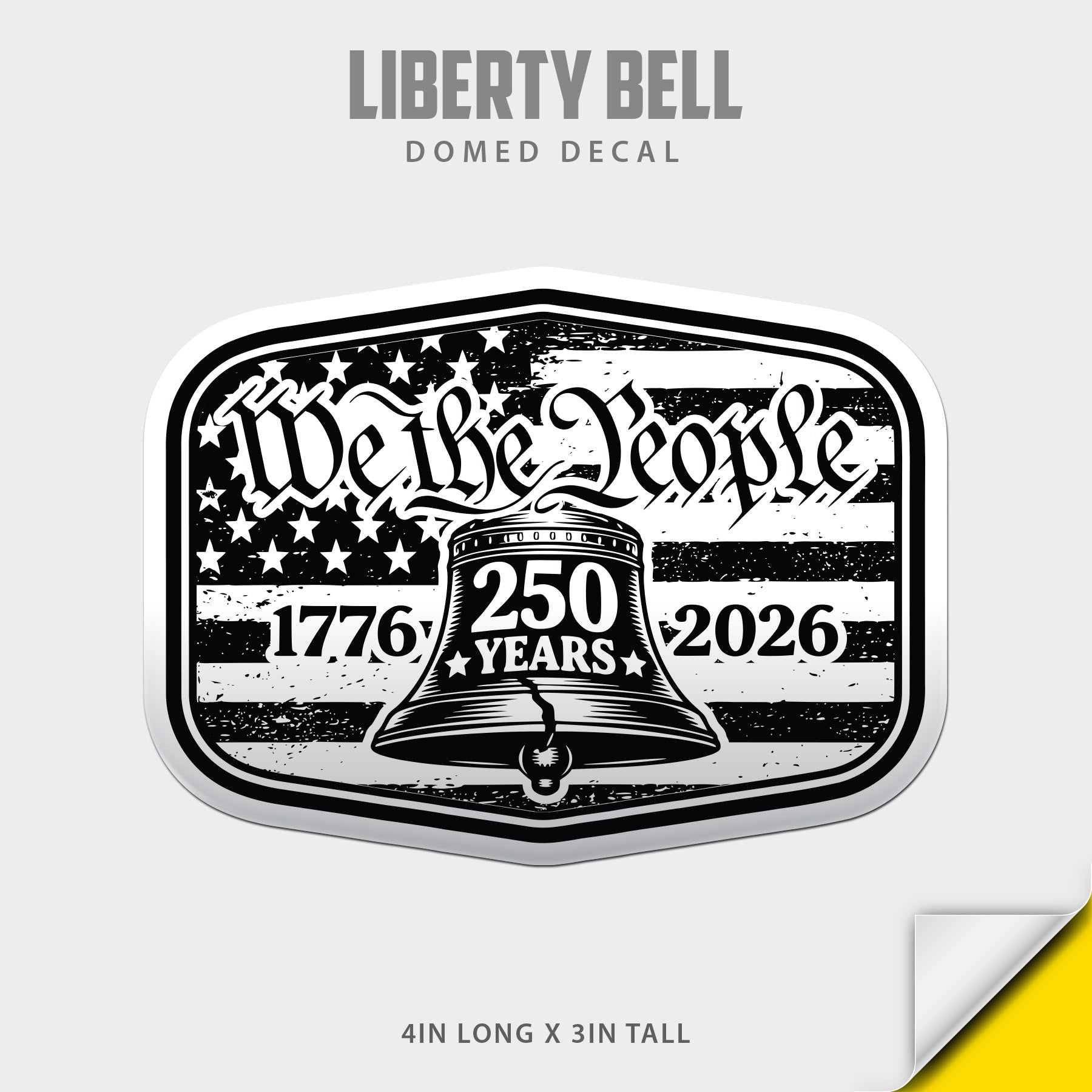 Liberty Bell Domed Decal