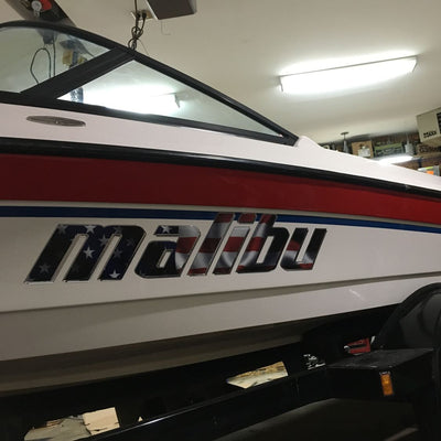 USA 2001 2002 2003 2004 2005 Malibu Domed Boat Decal 