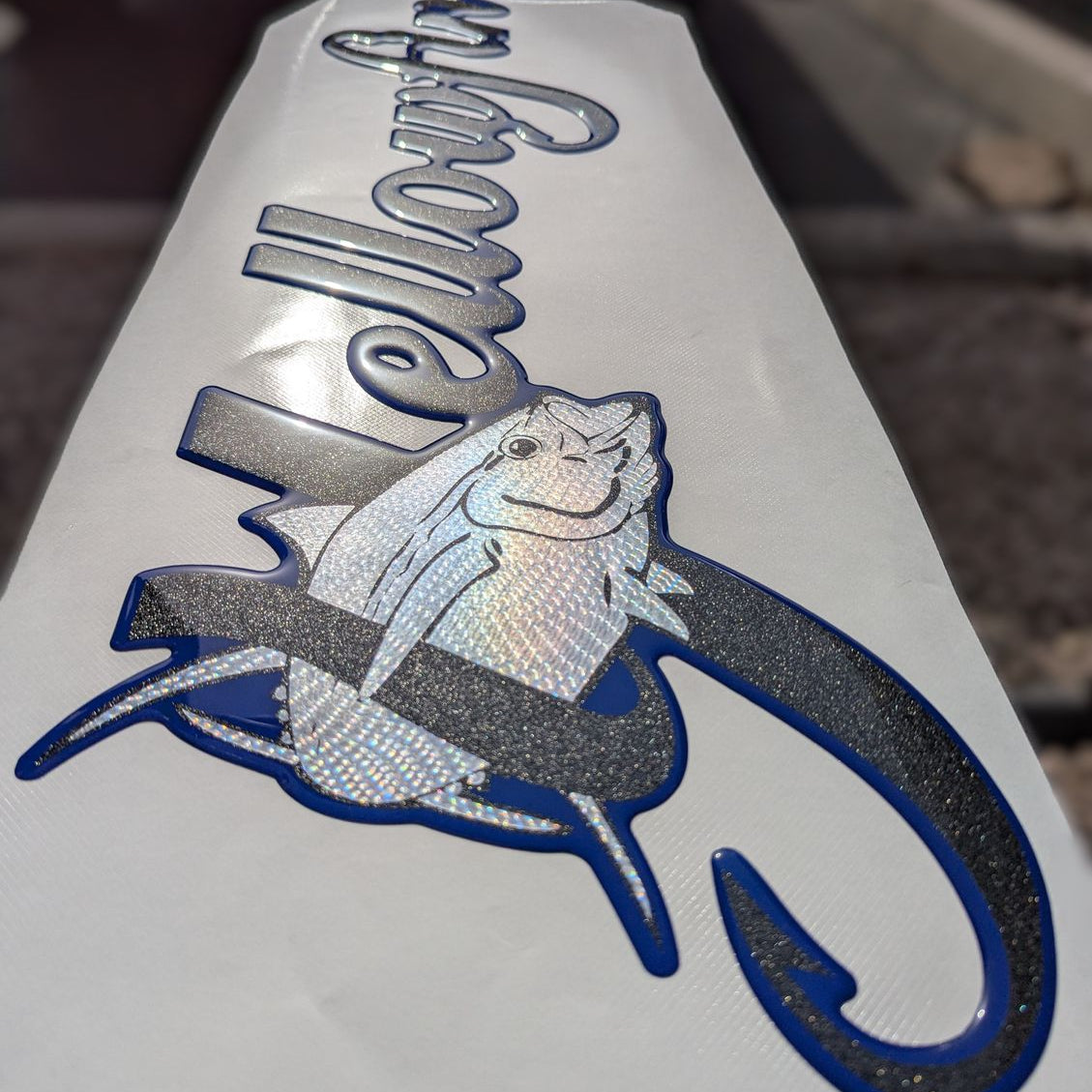 Yellowfin Boat Decal by Domed Numbers