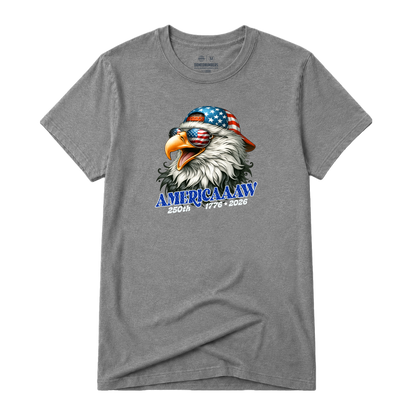 Americaaaw, Adult Unisex Short Sleeve Tee