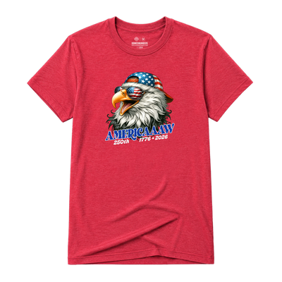 Americaaaw, Adult Unisex Short Sleeve Tee