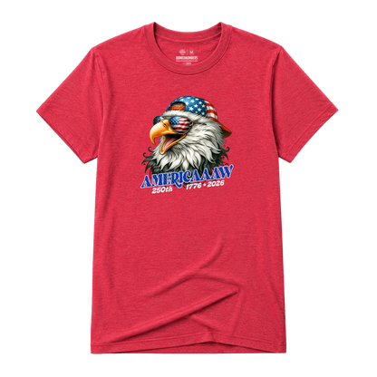 Americaaaw, Adult Unisex Short Sleeve Tee