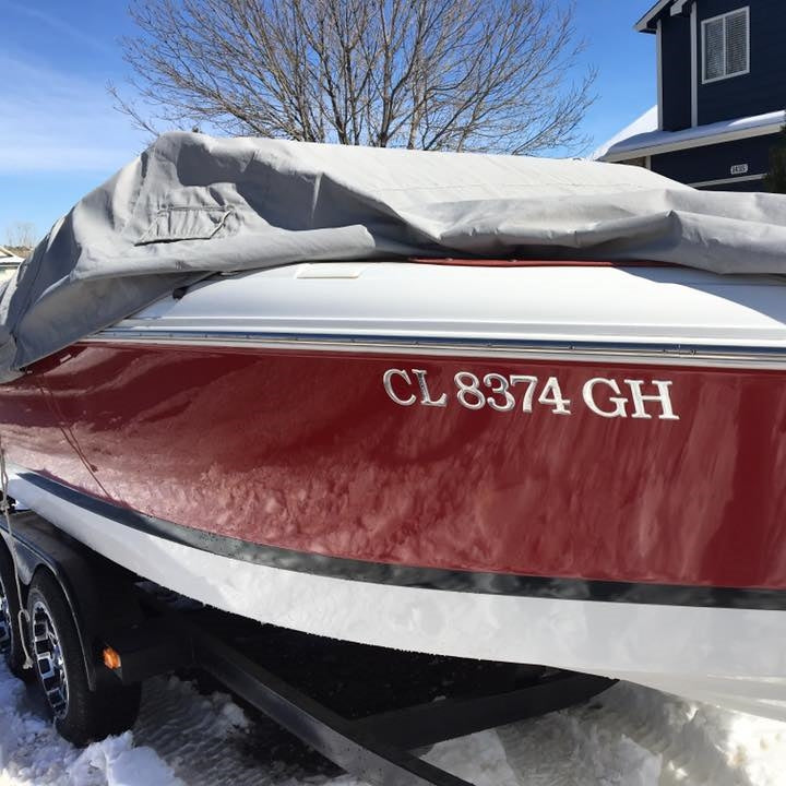 Chrome Cobalt Boats Registration by Domed Numbers
