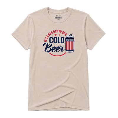 Bad Day Cold Beer, Adult Unisex Short Sleeve Tee