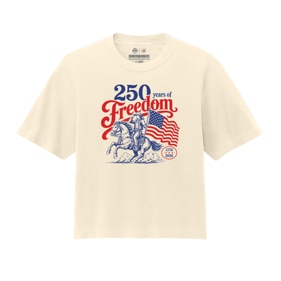 250 Years Cowgirl, Women’s Heavyweight Boxy Tee