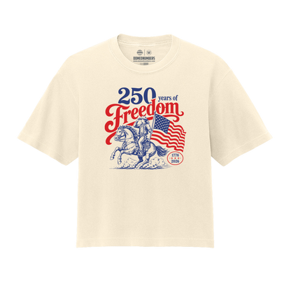250 Years Cowgirl, Women’s Heavyweight Boxy Tee