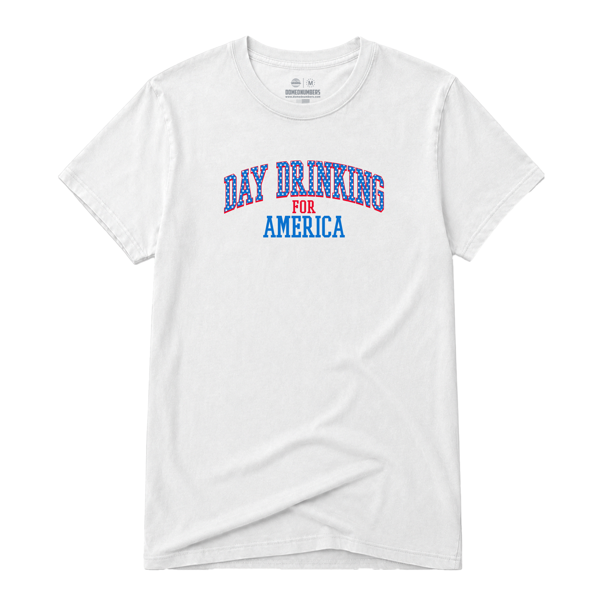 Day Drinking for America, Adult Unisex Short Sleeve Tee