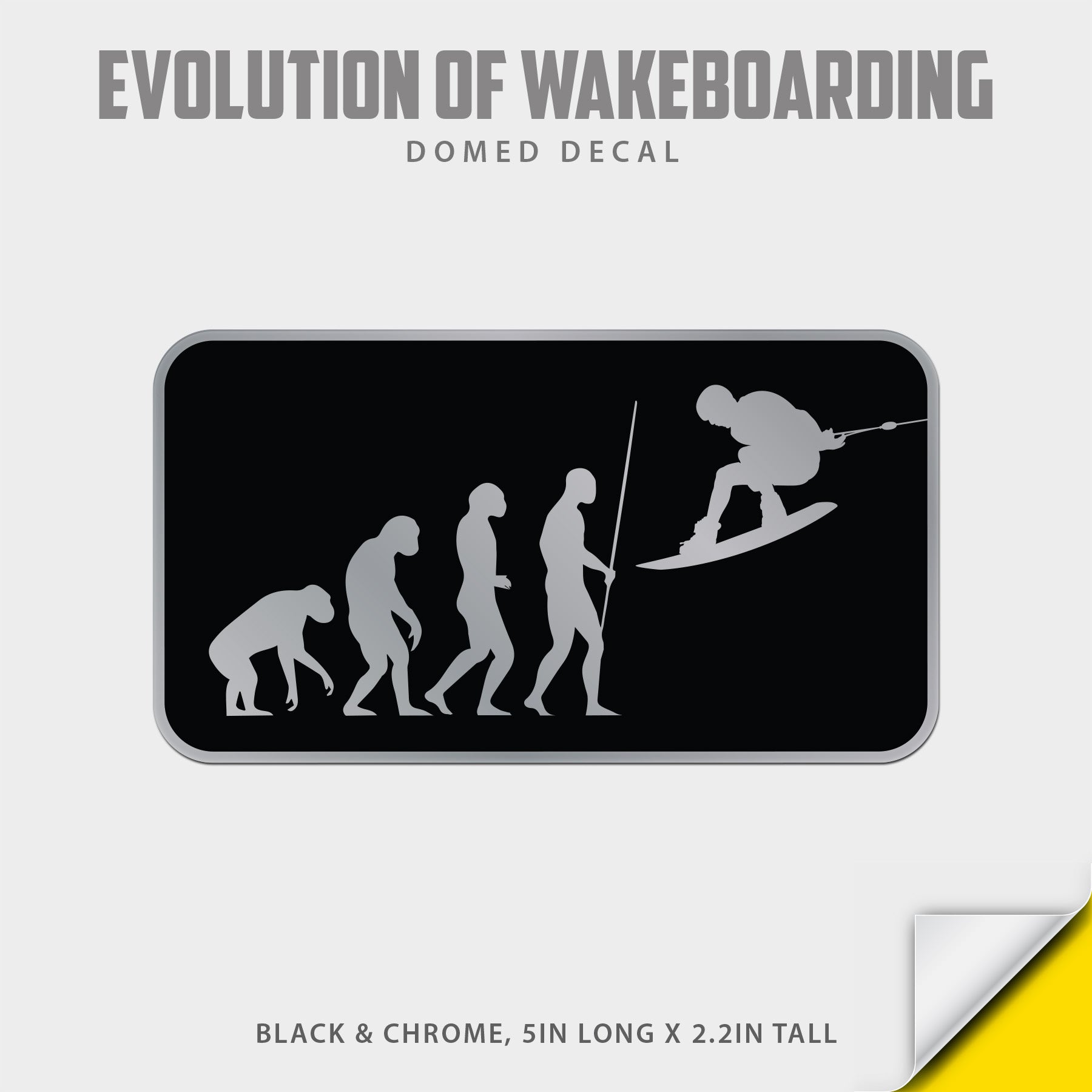 Evolution of Wakeboarding Domed Decal