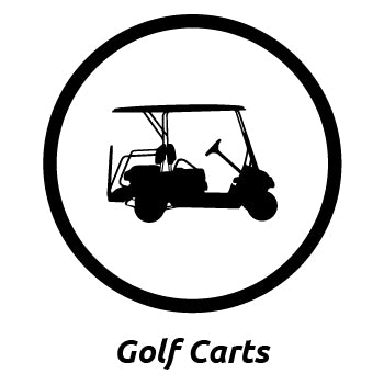 Custom Golf Cart Decals by Domed Numbers