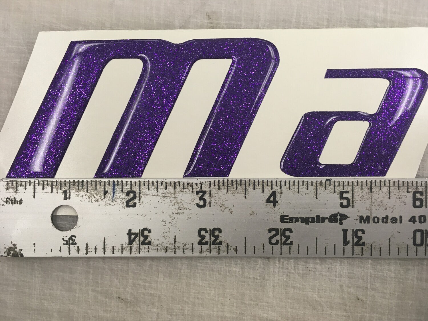 2015 2016 Malibu Boats Purple Metallic Decal Insert for Boat Emblem by Domed Numbers