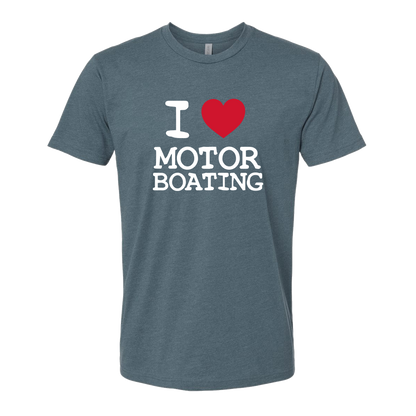 I Love Motor Boating, Adult Unisex Short Sleeve Tee