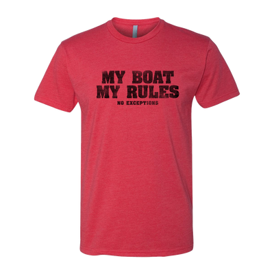 My Boat My Rules, Adult Unisex Short Sleeve Tee
