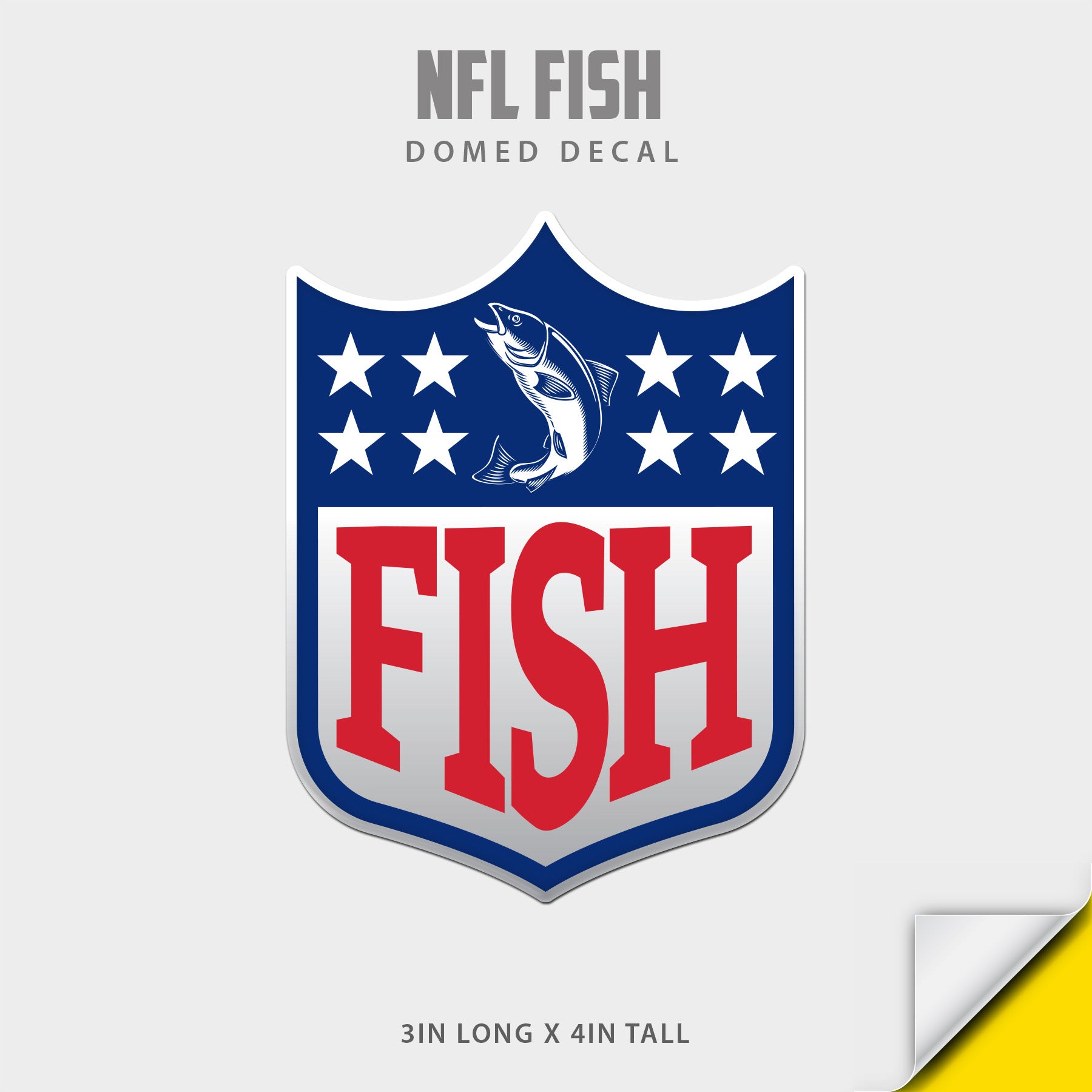 NFL Fish Domed Decal