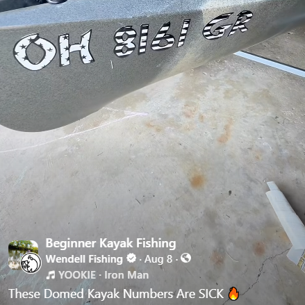 nucanoe kayak registration numbers domed numbers
