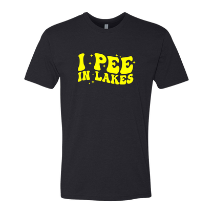 I pee in lakes, Adult Unisex Short Sleeve Tee