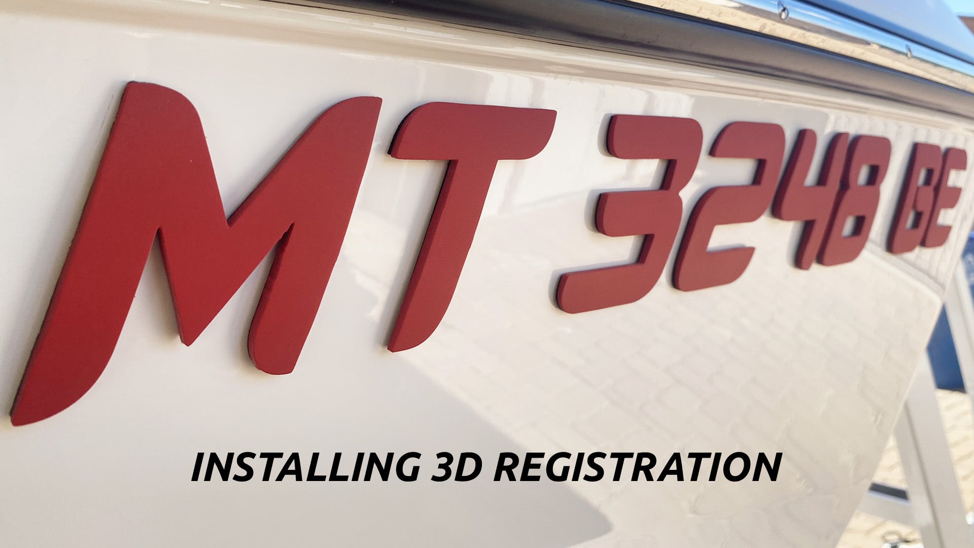 Load video: Installing 3D Registration Numbers
