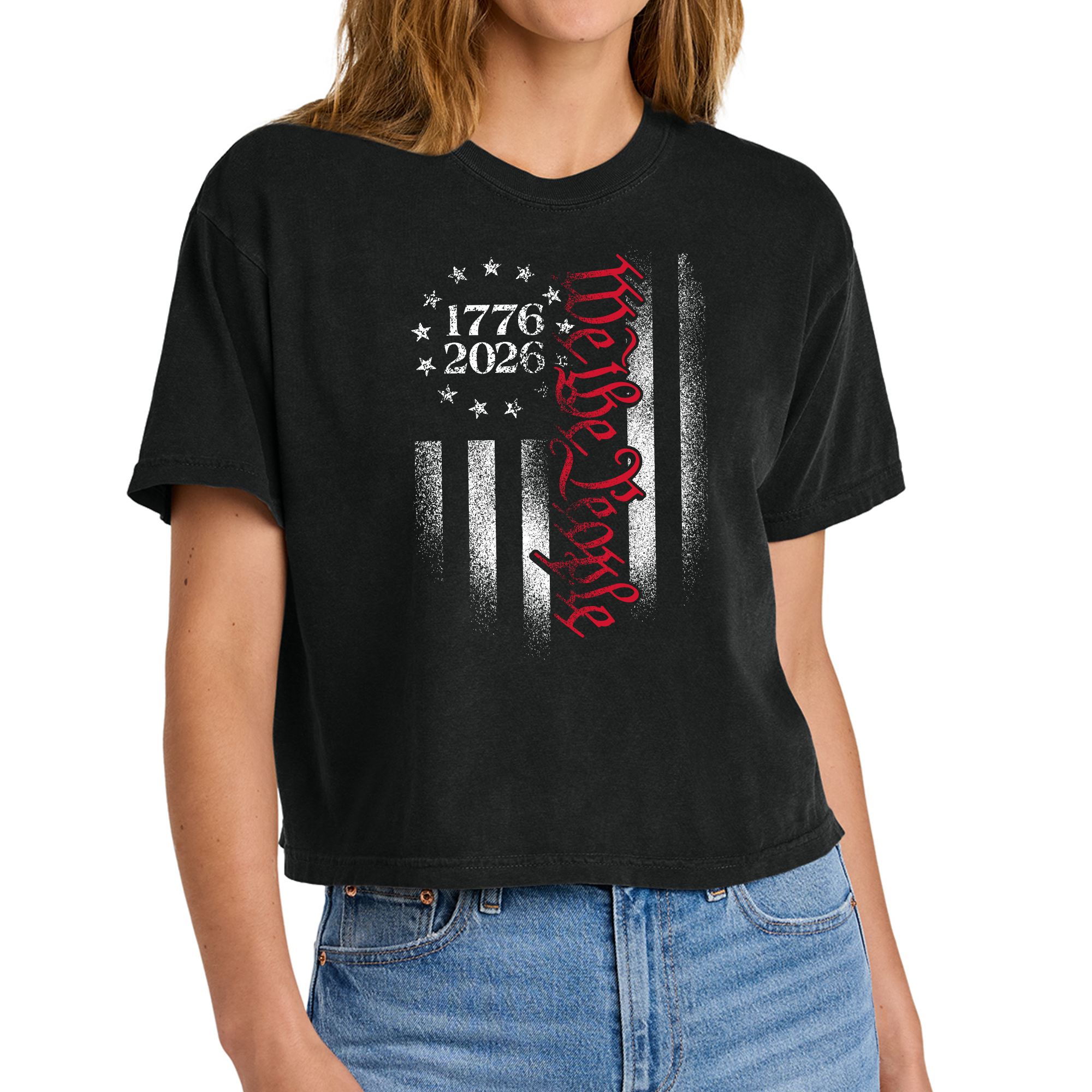 We the People Flag, Women’s Heavyweight Boxy Tee