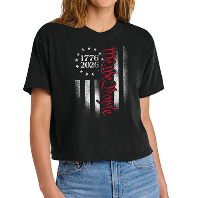 We the People Flag, Women’s Heavyweight Boxy Tee